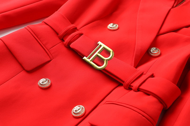Hoobd S-xxxl Spring And Autumn High Quality New Products Slim Slim Belt Multicolor Simple Workwear Women Suit Dress Clothes Blazers