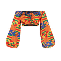 African Dresses for Women Autumn 2-piece Set Lady Full Sleeve Shoulder Off Festher Dashiki Print Split Skirts Africna Clothes