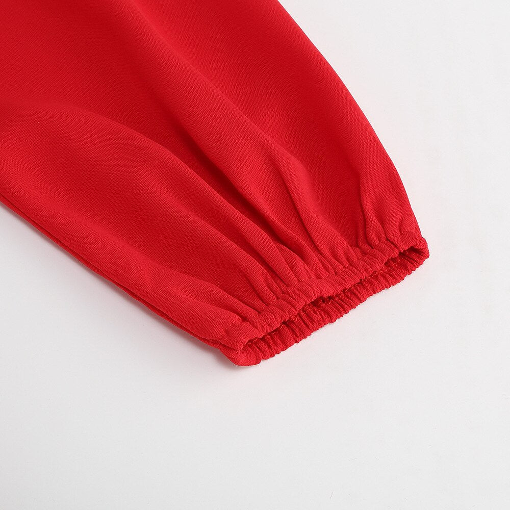 Dress for Women Solid Color V Neck Long Sleeve Slim-fitting Pleated Dress Spring Summer Temperament Elegant Evening Party Skirts