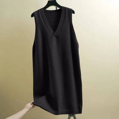 New Women Cashmere Knitted Pullovers Vest Long Waistcoat Autumn Winter Sweater Vests Slim Sleeveless Casual Female