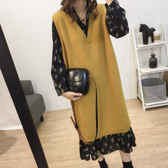 New Women Cashmere Knitted Pullovers Vest Long Waistcoat Autumn Winter Sweater Vests Slim Sleeveless Casual Female