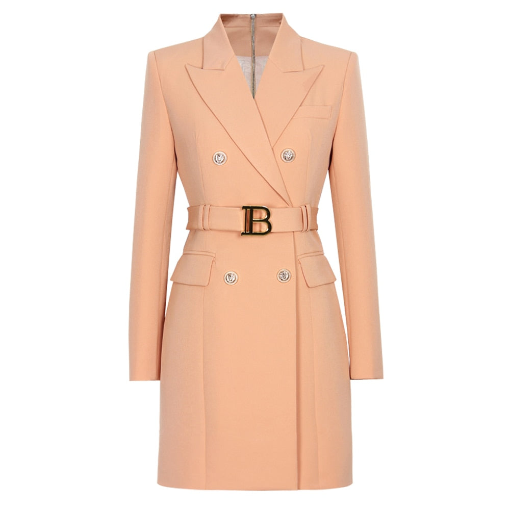 Hoobd S-xxxl Spring And Autumn High Quality New Products Slim Slim Belt Multicolor Simple Workwear Women Suit Dress Clothes Blazers