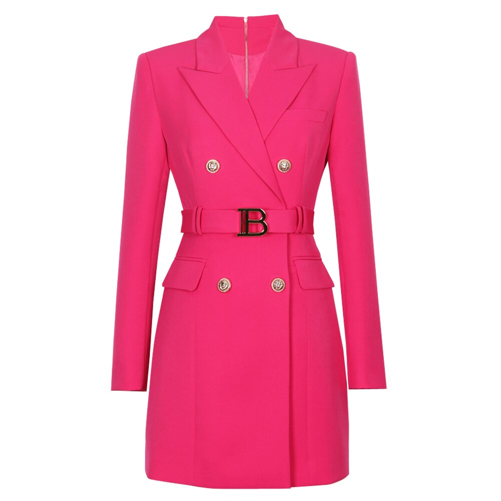 Hoobd S-xxxl Spring And Autumn High Quality New Products Slim Slim Belt Multicolor Simple Workwear Women Suit Dress Clothes Blazers