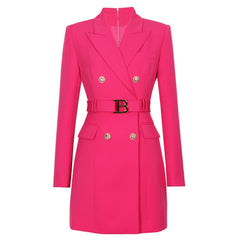 Hoobd S-xxxl Spring And Autumn High Quality New Products Slim Slim Belt Multicolor Simple Workwear Women Suit Dress Clothes Blazers