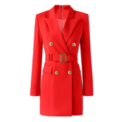 Hoobd S-xxxl Spring And Autumn High Quality New Products Slim Slim Belt Multicolor Simple Workwear Women Suit Dress Clothes Blazers