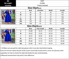 Hoobd Women Dress A Line Ruffle Eleagant Party with Waist Belt Blue Short Sleeve Office Lady Classy Modest Robe Fit Autumn New Fashion