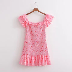 2023 Summer Short Sleeve Sexy Women Sexy Vocation Beach Mini Dress