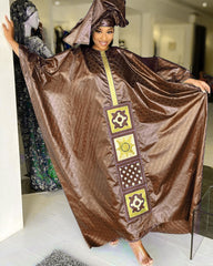 Hoobd Free Style African Dress For Woman Embroidery Design Ladys Clothes Plus Size Dresses For Women