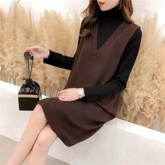New Women Cashmere Knitted Pullovers Vest Long Waistcoat Autumn Winter Sweater Vests Slim Sleeveless Casual Female