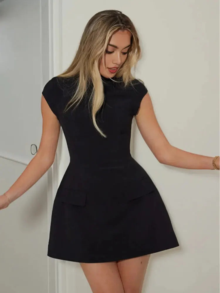 Women Fashion Sexy Midi Dress 2024 Elegant O-Neck Split Sleeveless Slim Dresses Streetwear High Waist Bodycon Vestidos Robes