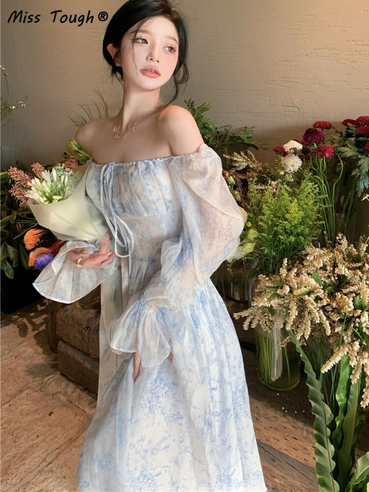 Zjkrl - France Floral Sexy Dress Women Elegant Party Midi Dress Casual High Waist Puff Sleeve Korean Fashion Holiday Female Dress Summer Hoobd Zjkrl - France Floral Sexy Dress Women Elegant Party Midi Dress Casual High Waist Puff Sleeve Korean Fashion Holiday Female Dress Summer Hoobd