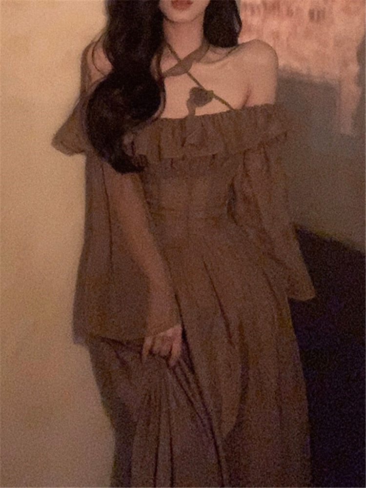 Backless Midi Dress Women 2024 New Summer High Waist Fashionable Elegant Office Ladies Vestidos Design Strapless Dresses