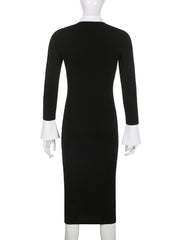 Eleganta Fashion Folds Bodycon Shirt Dress Sexy Slim Turn-Down Collar Long Sleeve Midi Dresses For Women Autumn Spring