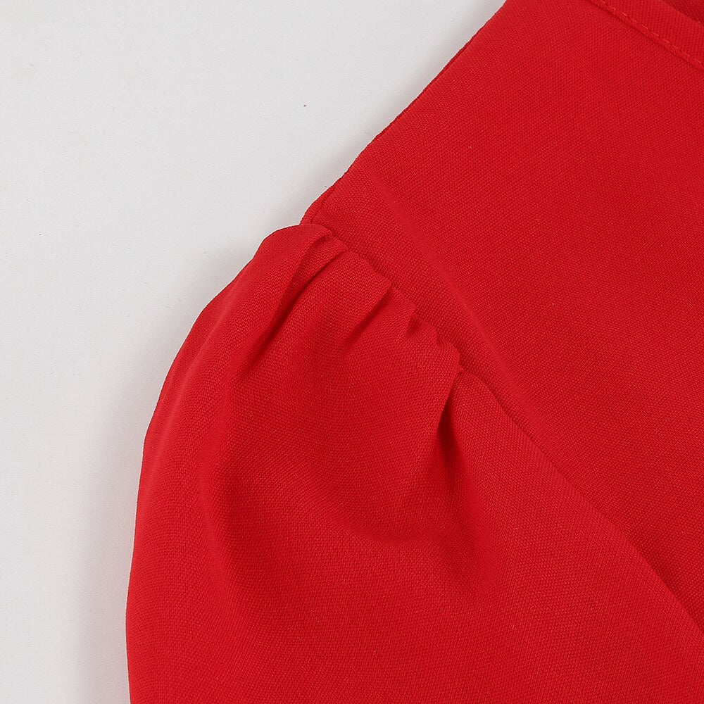 Dress for Women Solid Color V Neck Long Sleeve Slim-fitting Pleated Dress Spring Summer Temperament Elegant Evening Party Skirts