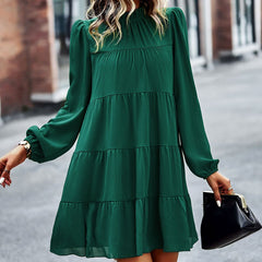 Stand Collar Loose Dresses