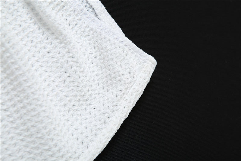 Hoobd Sexy Hollow Out Mini Dress Women Fashion Strap Ruched Bodycon Beach Dresses 2023 Summer White See Through Night Club Outfits