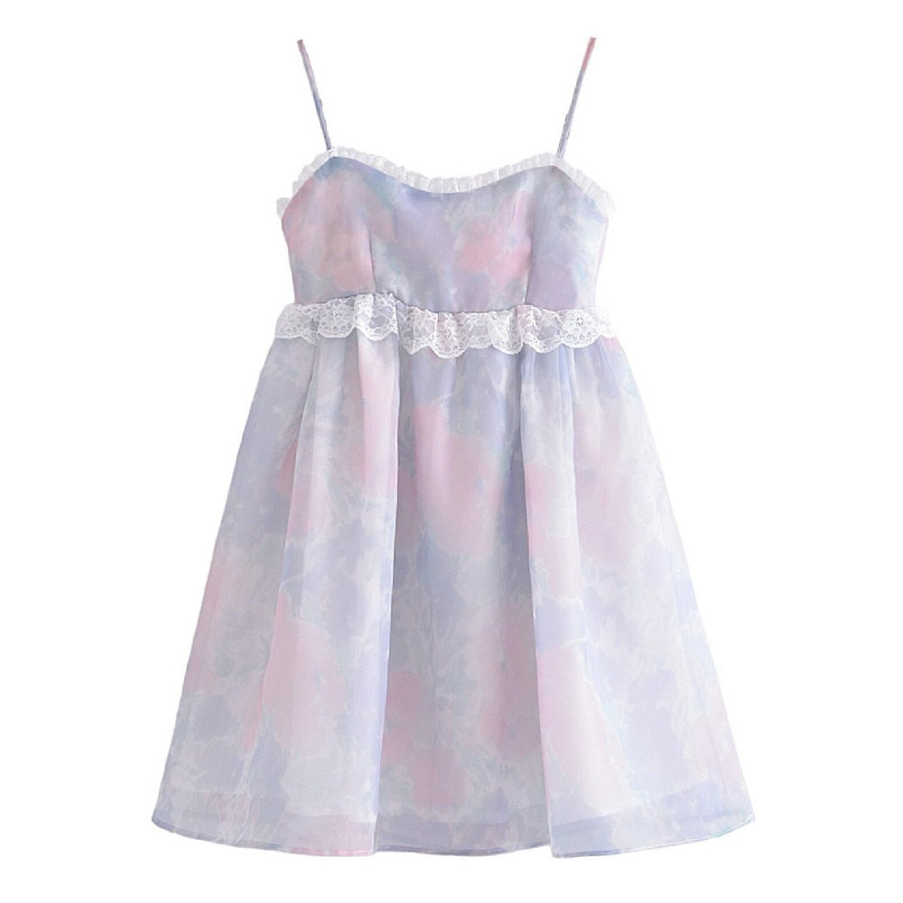 French Organza Three-Layer Princess Dress