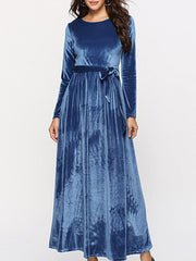 Casual Velvet Long Dress