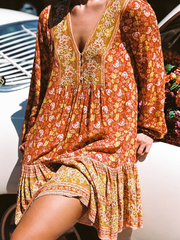 New Women Chic Vintage Holiday Boho Hippie Casual Dress