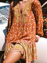 New Women Chic Vintage Holiday Boho Hippie Casual Dress