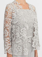 Hoobd Elegant Mother of The Bride/Groom Pant Made In Chiffon And Lace