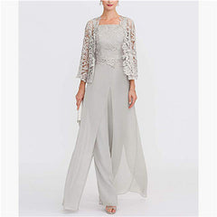 Hoobd Elegant Mother of The Bride/Groom Pant Made In Chiffon And Lace