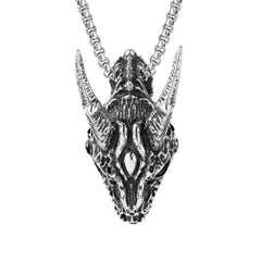 Monster Sheep Head Titanium Steel Necklace for Men