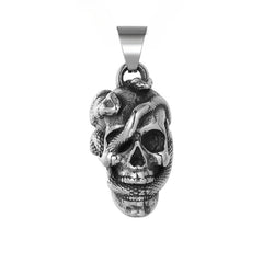 Halloween Snake Skull Titanium Steel Pendant for Men