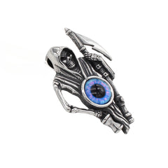 Halloween Scythe Ghost Eye Skull Titanium Steel Pendant for Men