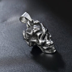 Halloween Snake Skull Titanium Steel Pendant for Men