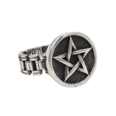 Retro Five-pointed Star Titanium Ring for Men