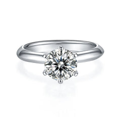 1.5Carat Round Moissanite Engagement Ring