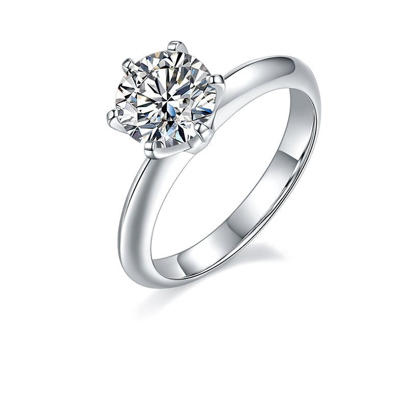 1.5Carat Round Moissanite Engagement Ring