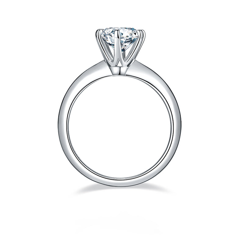 1.5Carat Round Moissanite Engagement Ring