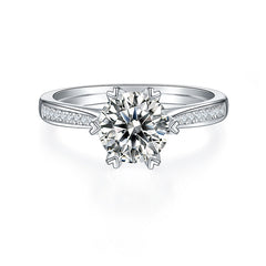 Heart Prongs 1.5Carat Moissanite Engagement Ring