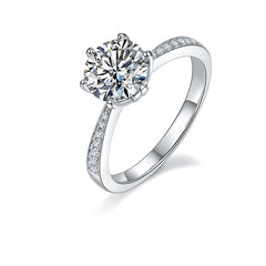 Cathedral 1.5Carat Moissanite Engagement Ring