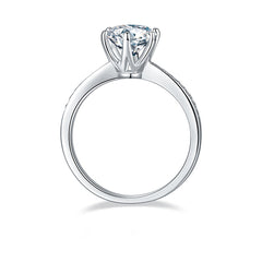 Cathedral 1.5Carat Moissanite Engagement Ring