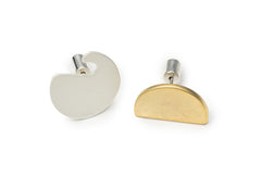 Golden & Silver Half Round Studs