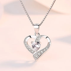 (Pendant Only) Valentine's Day Gift Love Zircon Silver Pendant for Women