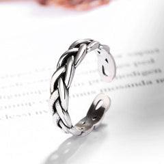 Twist Braid Silver Ring