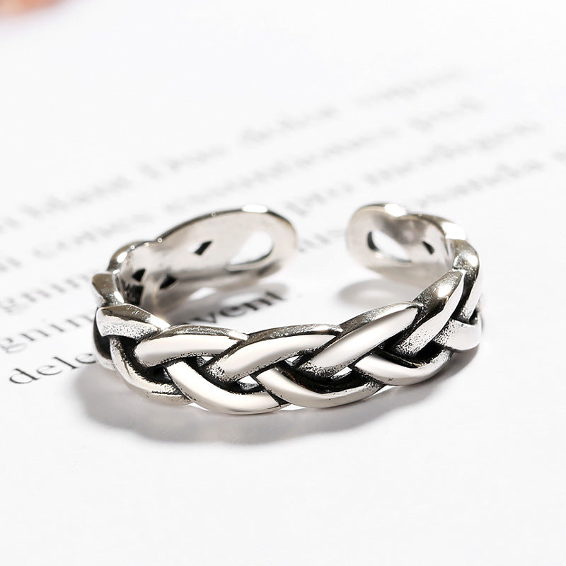 Twist Braid Silver Ring