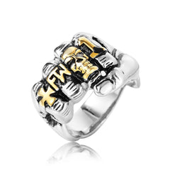 Halloween Skull Fist Titanium Steel Ring for Men