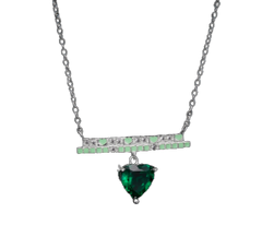 Emerald Colour Balance Love Enamel Necklace