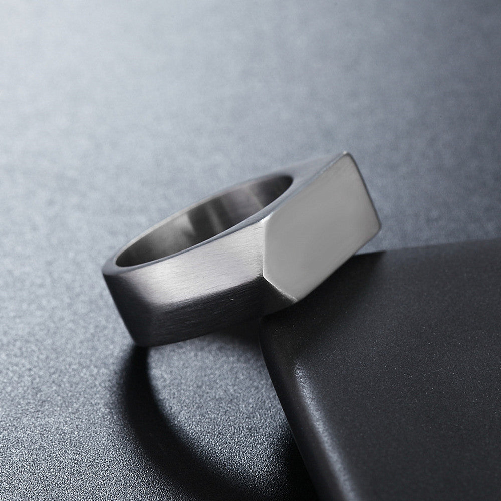 European and American Jewelry Simple Fashion Arrows Men's and Women's Personality Titanium Steel Rings Ring Ring Tricolor