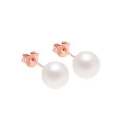 Single Pearl Silver Studs Earrings for Women