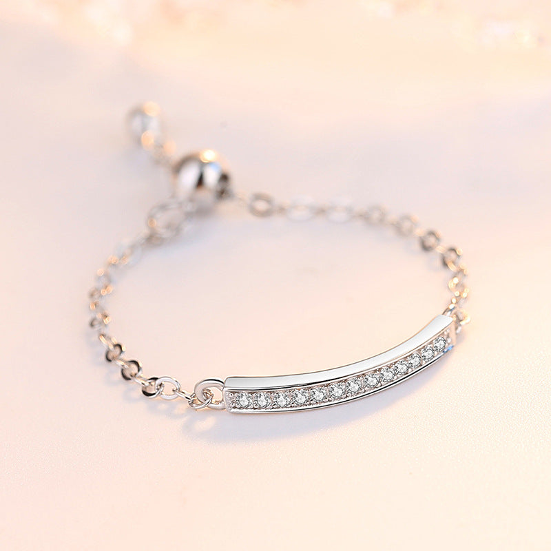 Zircon Silver Chain Ring