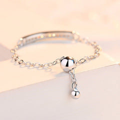 Zircon Silver Chain Ring