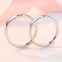 Sun Moon Silver Couple Ring