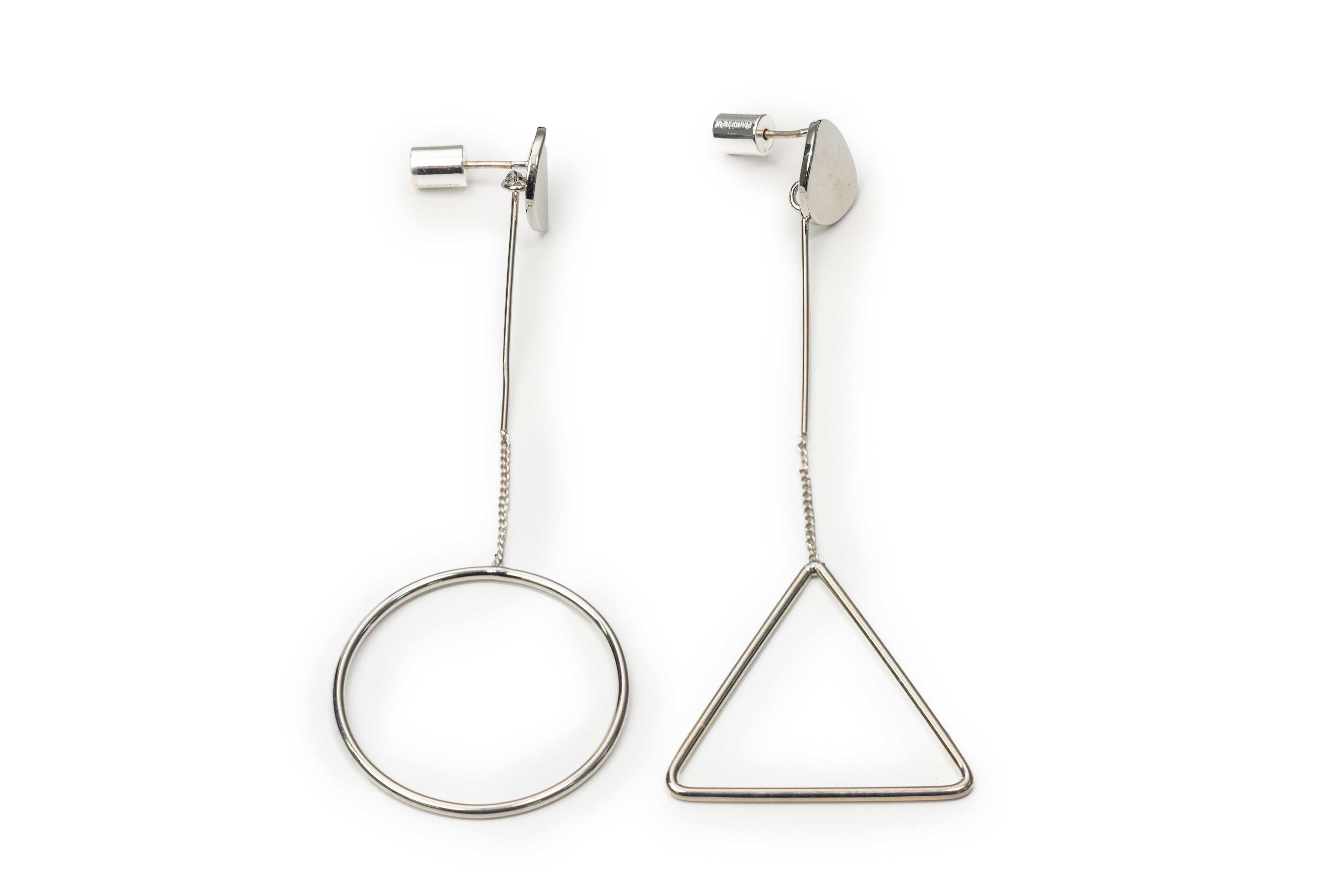 Triangle X Round Shape Earrings