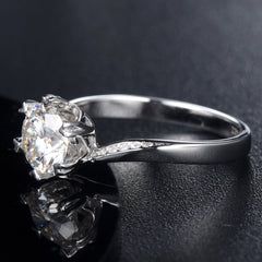 Twisted Arm Love Six Prongs 1.0 Carat Moissanite Engagement Ring